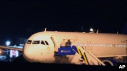叙利亚一架客运飞机2012年10月10日被土耳其军机迫降到安卡拉埃森博阿机场 
