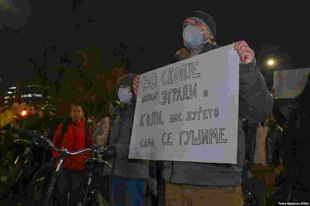 Protest in Skopje against the air pollution in North Macedonia, December 10th, 2024