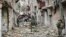 This undated handout photo released, Jan. 2, 2017, by the Russian Defense Ministry claims to show Russian military engineers operating in Aleppo, Syria.