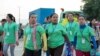 Cambodian garment workers are going to work at a factory located in Sihanoukville province, Cambodia, February 12, 2019. (Aun Chhengpor/VOA Khmer) 