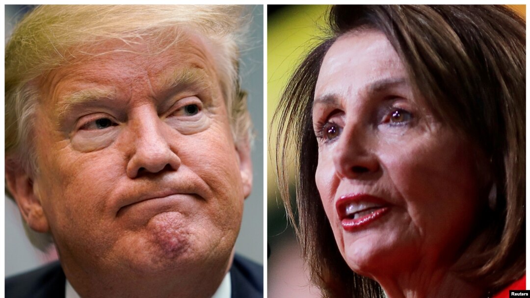 Ifoto ya Donald Trump na Nancy Pelosi