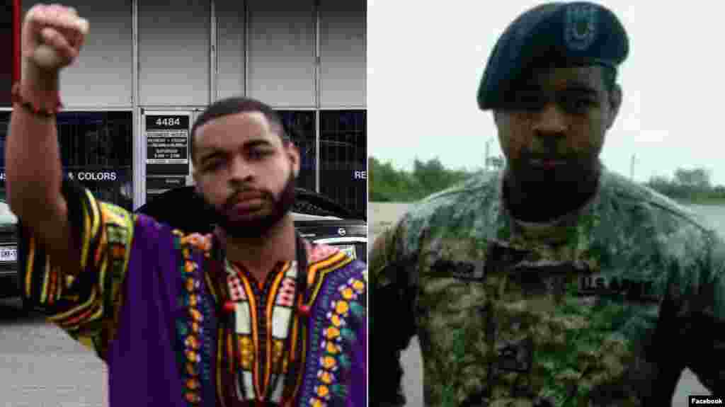 Micah Johnson, the suspect in the Dallas shooting, is seen in this undated Facebook post.