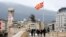 FILE - A general view shows Skopje's main square, Macedonia, Feb. 6, 2019. 