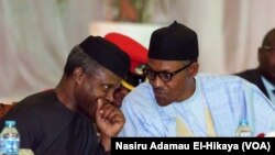 Shugaban Najeriya Muhammad Buhari da mataimakinsa Yemi Osinbajo