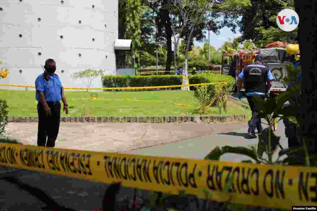 La Catedral de Managua ha sufrido múltiples ataques y profanaciones desde las protestas de abril de 2018 en Nicaragua. [Houston Castillo/VOA]