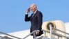 U.S. President Joe Biden departs Los Angeles