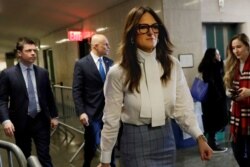 Defense attorney Donna Rotunno returns to the Harvey Weinstein rape trial courtroom after a break, in New York, Feb. 21, 2020.