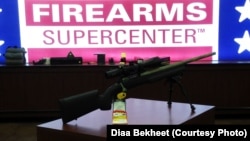 A rifle is displayed at a Firearms Supercenter in Virginia. (Photo: Diaa Bekheet)