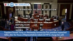 VOA60 Ameerikaa - US House Impeaches President Trump for Inciting Deadly Capitol Riot