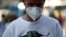 A man wearing a protective face mask is seen outside Las Ventas bullring to show support for bullfighting, following the impact of the COVID-19 outbreak which led to the cancellation of bullfights, in Madrid, Spain, June 13, 2020.