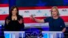 Kandidat presiden dari Partai Demokrat Senator Kirsten Gillibrand dari New York (kanan), dan Senator Kamala Harris dari California dalam debat utama Partai Demokrat yang diselenggarakan oleh NBC News di Pusat Seni Pertunjukan Adrienne Arsht, Miami, Kamis, 27 Juni 2019.(Foto:dok)