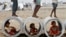 FILE - Children sitting inside cement water pipes play on the Marina beach in the southern Indian city of Chennai, Oct. 10, 2013. 
