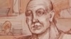 Caricature de Cesar Sayoc devant le juge le 29 octobre 2018.