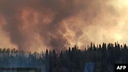 加拿大阿尔伯塔省的麦克默里堡一带山林野火肆虐,居民被命令撤离家园 (2016年5月3日)