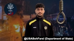 امیرحسین قادرزاده، بازیکن تیم فوتبال سپاهان اصفهان، در جریان اعتراضات در رشت