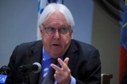 The United Nations' new Under-Secretary-General for Humanitarian Affairs Martin Griffiths addresses a news conference on the humanitarian crisis in Tigray after visiting the region, in Addis Ababa, Ethiopia, Aug. 3, 2021.