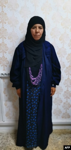 This handout undated picture taken and released by the press service of the Turkish Government, shows Rasmiya Awad, believed to be the sister of slain Islamic State leader Abu Bakr al-Baghdadi, at an unknown location.
