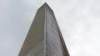 The newly repaired Washington Monument during a press preview prior to the re-opening of the monument, in Washington, May 10, 2014.