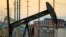 FILE - Oil rig pumpjacks, also known as thirsty birds, extract crude from the Wilmington Field oil deposits area where Tidelands Oil Production Company, owned by Occidental Petroleum Corporation, operates near Long Beach, California, July 30, 2013. 