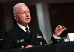 FILE - Adm. Brett Giroir, director of the U.S. coronavirus diagnostic testing, testifies at a Senate committee hearing, on Capitol Hill, in Washington, June 30, 2020.