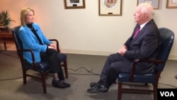 Senator Ben Cardin (D-MD), the highest-ranking Democrat on the Senate Foreign Relations Committee talks to VOA contributor Greta Van Susteren, Friday, Jan. 5, 2018 in Washington, D.C. (Photo: D. Furtrowsky / VOA) 