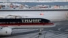 FILE - An aircraft said to be carrying Donald Trump Jr., son of the U.S. president-elect, arrives in Nuuk, Greenland, on Jan. 7, 2025.