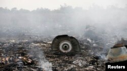 Lokasi jatuhnya pesawat Malaysia Airlines Boeing 777 di Grabovo, Donetsk di Ukraina Timur (17/7).