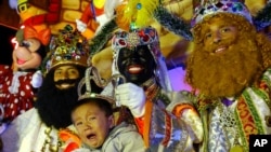 Imagen de archivo de una cabalgata de reyes con la presencia de los tres reyes magos: Melchor, Gaspar y Baltasar: Foto: AP