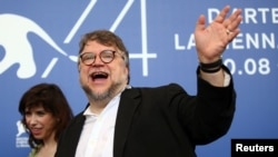 Director Guillermo del Toro poses during a photocall for the movie "The Shape of Water" at the 74th Venice Film Festival in Venice, Italy, Aug. 31, 2017.