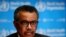 El director general de la Organización Mundial de la Salud (OMS), Tedros Adhanom Ghebreyesus, durante una sesión informativa diaria sobre coronavirus, en Ginebra.