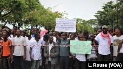 Thousands of demonstrators gathered to protest the leadership of President George Weah, in Monrovia, June 7, 2019.