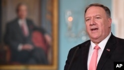 Archivo - El secretario de Estado de EE.UU., Mike Pompeo, habló ante la Convención Nacional de la Legión Americana en Indiana el martes, 27 de agosto, de 2019.