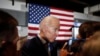 Former Vice President and Democratic presidential candidate Joe Biden greets audience members during a rally in Cedar Rapids, Iowa, April 30, 2019.