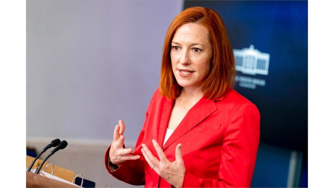 White House press secretary Jen Psaki speaks to reporters at the White House, March 11, 2021, in Washington.