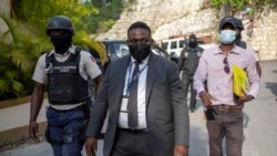 Carl Henry Destin, a Haitian justice of the peace, leaves the residence of late President Jovenel Moise after FBI agents assisted with investigations inside the property in Port-au-Prince, Haiti, July 15, 2021.