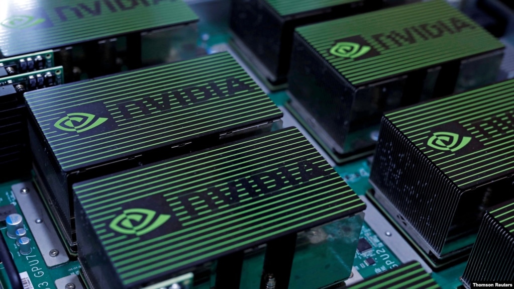 资料照片：美国英伟达（Nvidia) GPU在台北电脑展上展出(photo:VOA)
