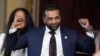 Kash Patel, President Donald Trump's new director of the FBI, reacts during his ceremonial swearing-in, Feb. 21, 2025, in the Indian Treaty Room at the Eisenhower Executive Office Building on the White House campus in Washington. 