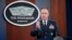FILE—Pentagon spokesman Air Force Brigadier General Patrick Ryder during a news conference, January 17, 2023, in Washington.