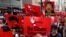 FILE - Demonstrators hold signs protesting an extradition bill during a rally in Hong Kong, June 9, 2019.