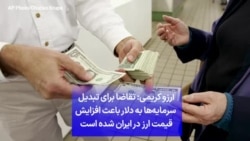 آرزو کریمی: تقاضا برای تبدیل سرمایه‌ها به دلار باعث افزایش قیمت ارز در ایران شده است