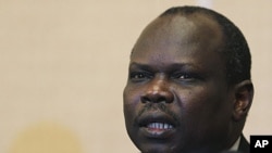 South Sudan chief negotiator Pagan Amum (file photo)