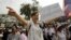 Cambodia's opposition Sam Rainsy Party's lawmaker Mu Sochua speaks during a protest rally in Phnom Penh, file photo. 