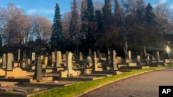 A view of graves at Ostra Kyrkogarden, one of the largest cemeteries in Gothenburg, on Dec. 20, 2024, in Gothenburg, Sweden.