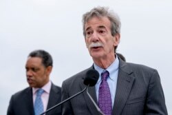 FILE - Maryland Attorney General Brian Frosh, speaks at a news conference near the White House, Feb. 26, 2018 in Washington.