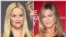 This combination photo shows actresses Reese Witherspoon at the 69th Primetime Emmy Awards in Los Angeles, left, and Jennifer Aniston at a screening of "Office Christmas Party" in New York.