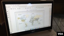 랜드연구소가 출시한 국방전략 게임 '헤제모니'(Hedgemony)의 보드가 세계 지도를 담고 있다. 