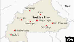 FILE - Map showing most of Burkina Faso. 