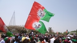 (FILES) Supporters of Labour Party attend a global march for the presidential candidate of Labour Party (LP) Peter Obi, in Abuja, Nigeria on February 18, 2023 ahead of the Nigerian presidential election scheduled for February 25, 2023.