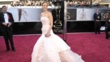 Actress Jennifer Lawrence arrives at the 85th Academy Awards at the Dolby Theatre, Feb. 24, 2013, in Los Angeles. 