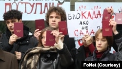 Protest studenata i uprave Filozofskog fakulteta u Beogradu (Foto: FoNet/Zoran Mrđa)